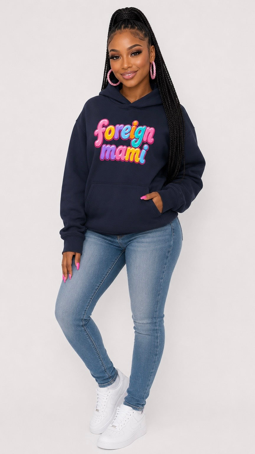 FM Navy Candy Land Oversized Heavyweight Hoodie