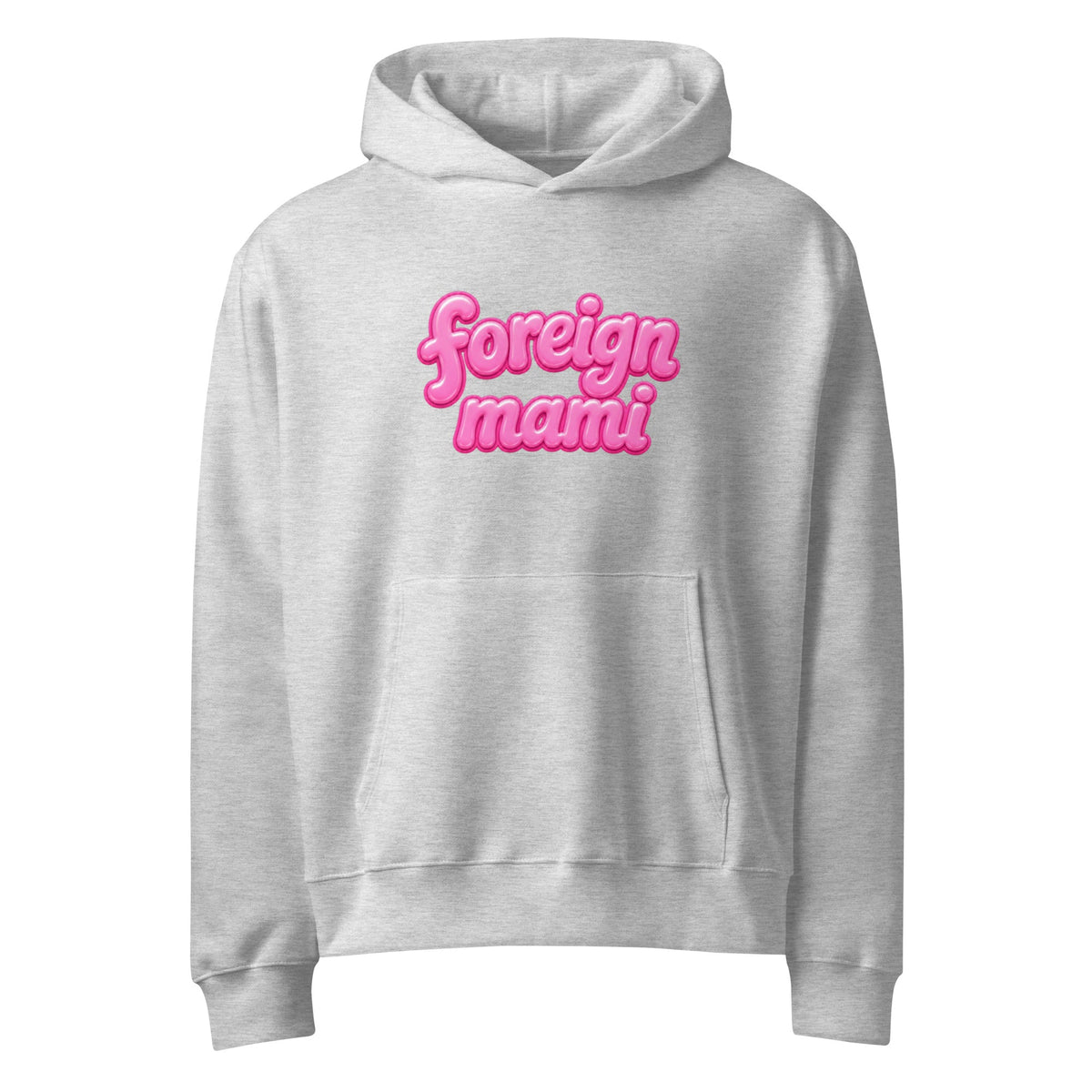 FM Heather Gray Signature Logo Oversized Heavyweight Hoodie
