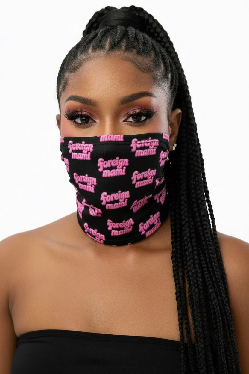 FM Black Signature Logo Neck Gaiter
