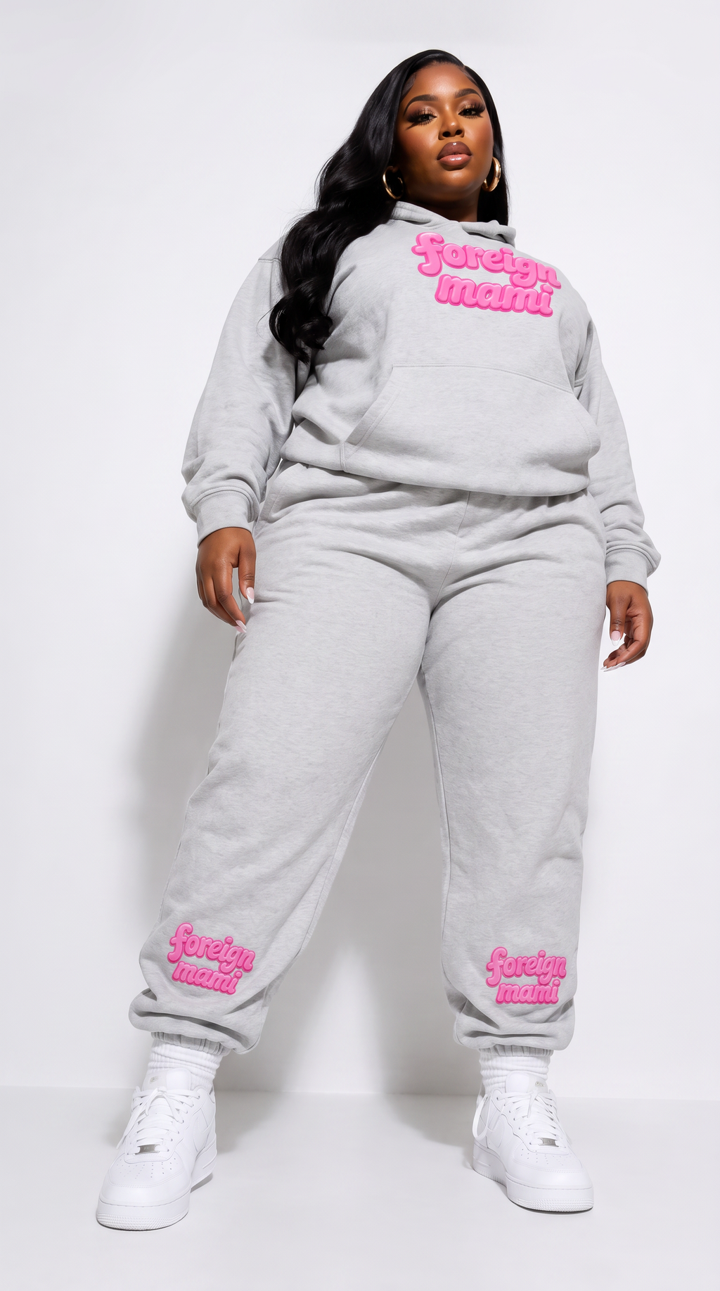 FM Heather Gray Signature Logo Heavyweight Sweatpants
