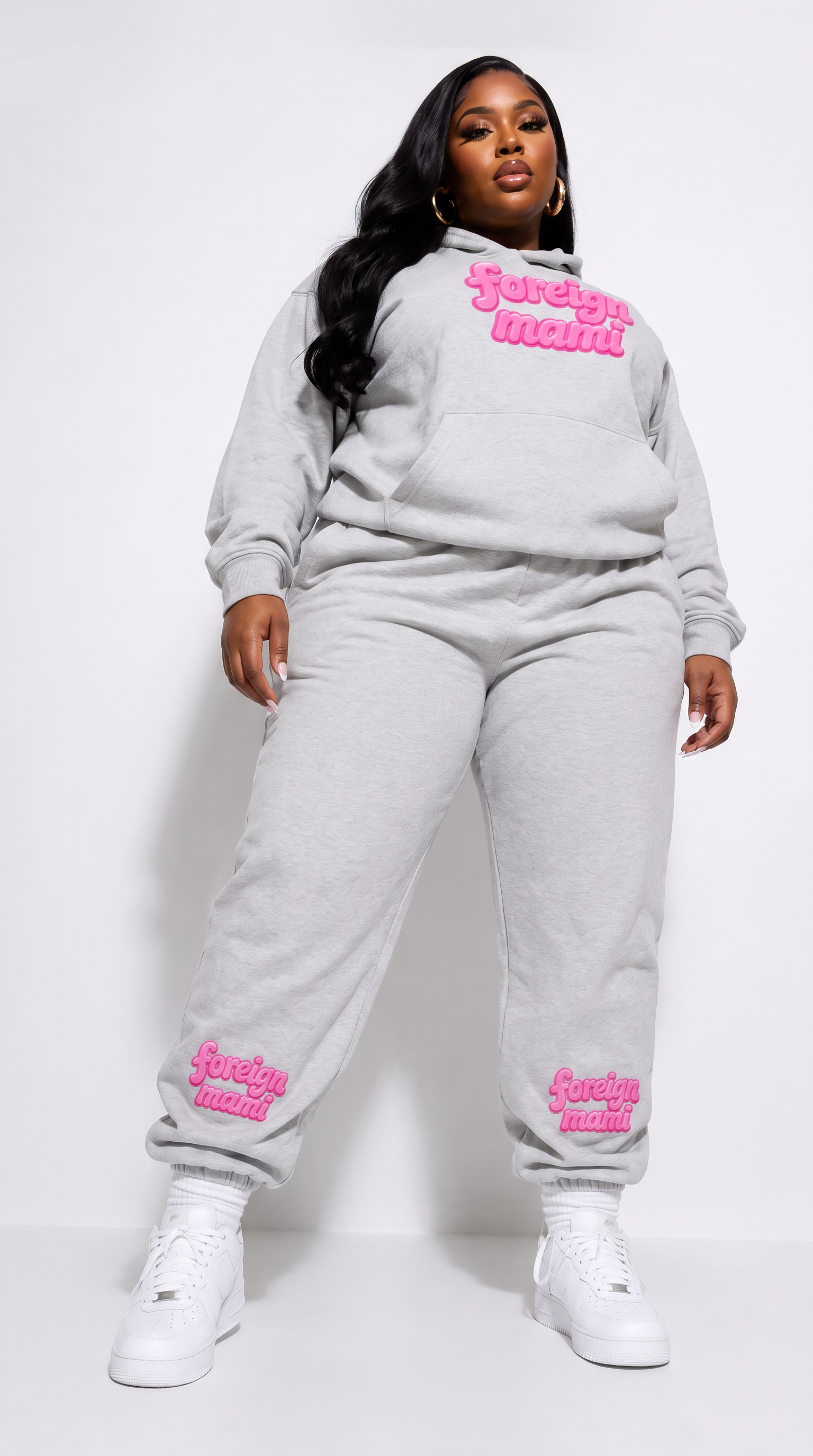 FM Heather Gray Signature Logo Heavyweight Sweatpants